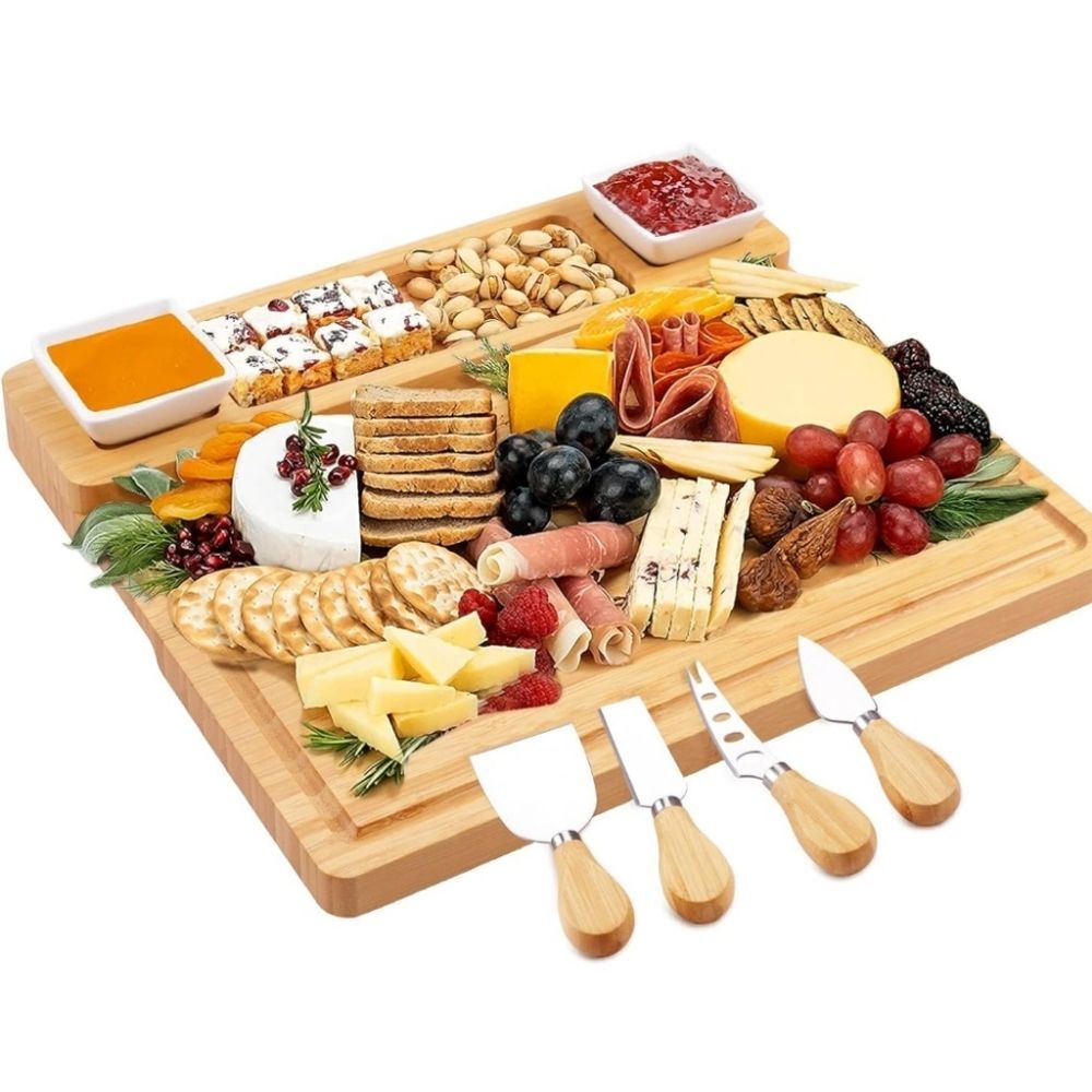 Large Charcuterie Board and Knife Set